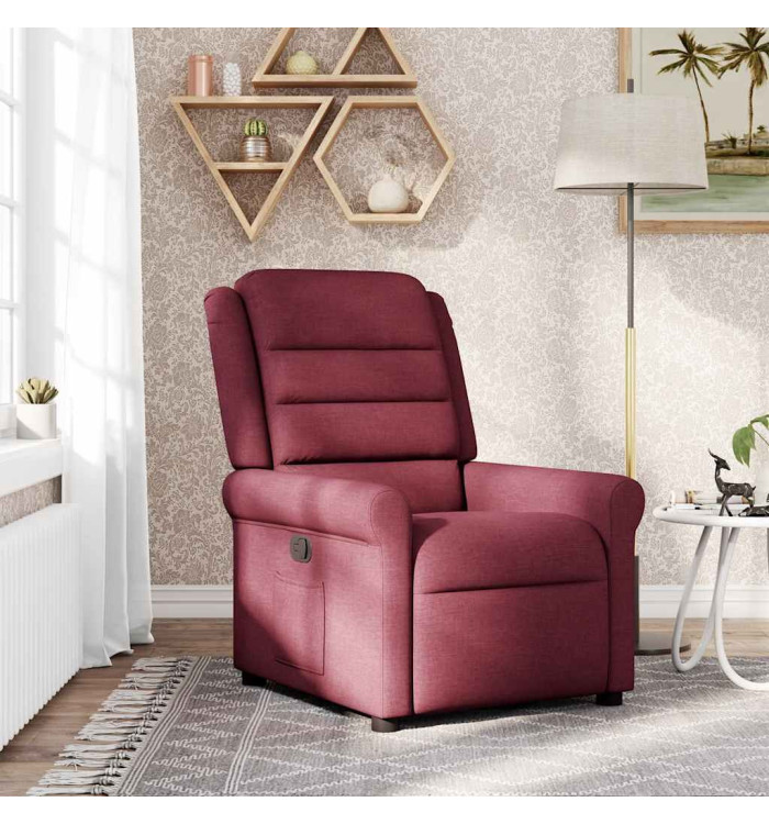 Fauteuil inclinable Rouge bordeaux Tissu | Mobilier & Déco