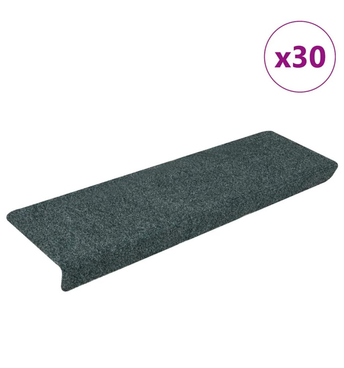 Tapis d'escalier autocollant 30 pcs vert 65x21x4 cm | Mobilier & Déco