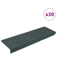 Tapis d'escalier autocollant 30 pcs vert 65x21x4 cm | Mobilier & Déco