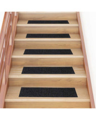 Tapis d'escalier auto-adhésifs 30 pcs noir 76x20 cm | Mobilier & Déco