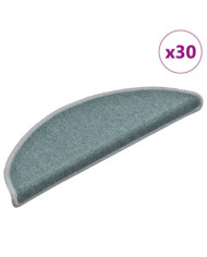 Tapis d'escalier 30 pcs bleu 56x17x3 cm | Mobilier & Déco