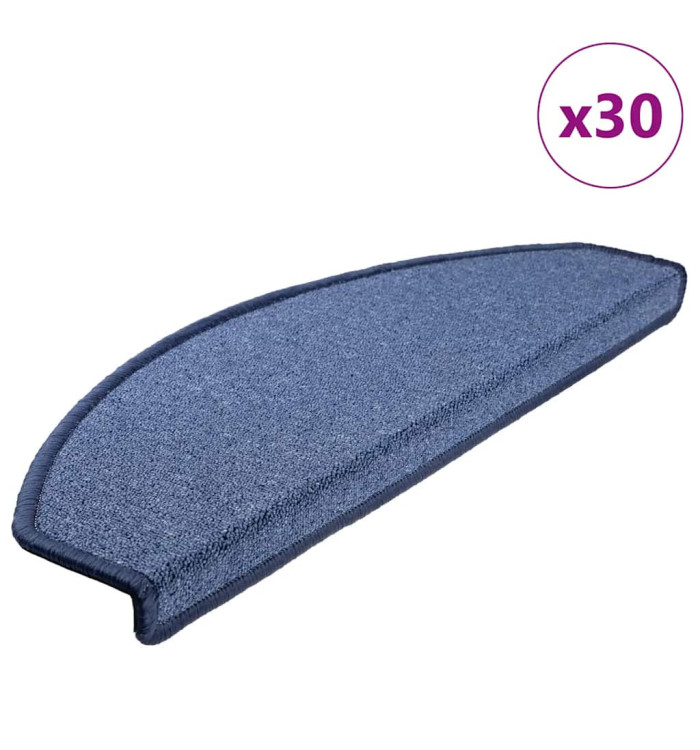 Tapis d'escalier 30 pcs bleu 65x24x4 cm | Mobilier & Déco