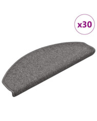 Tapis d'escalier 30 pcs gris foncé 65x24x4 cm | Mobilier & Déco