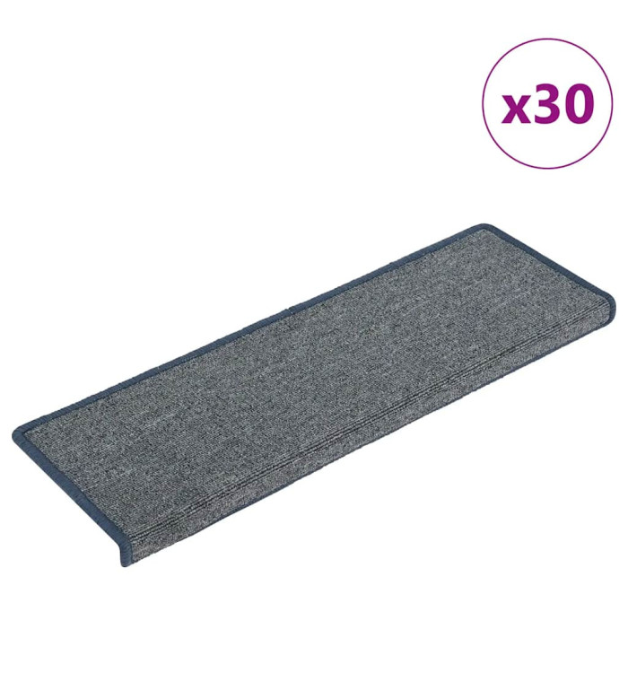 Tapis d'escalier 30 pcs 65x21x4 cm violet et bleu | Mobilier & Déco