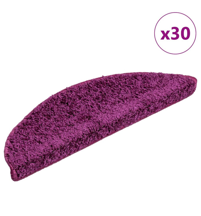 Tapis d'escalier 30 pcs violet 56x17x3 cm | Mobilier & Déco