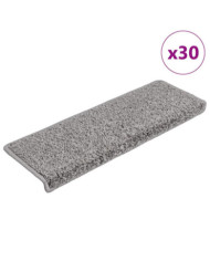 Tapis d'escalier 30 pcs 65x21x4 cm gris | Mobilier & Déco