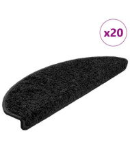 Tapis d'escalier 20 pcs noir 65x21x4 cm | Mobilier & Déco