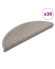 Tapis d'escalier autocollants 30 pcs 56x17x3 cm argenté | Mobilier & Déco