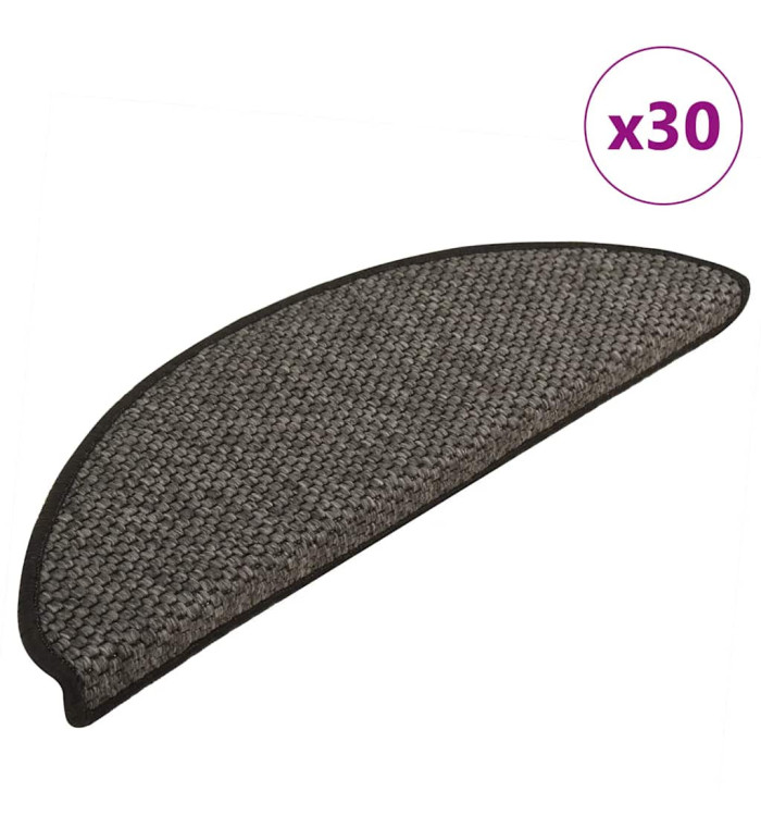 Tapis d'escalier autocollants 30 pcs 65x21x4 cm anthracite | Mobilier & Déco