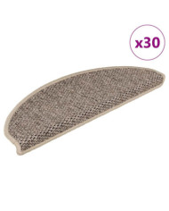 Tapis d'escalier autocollants 30 pcs 65x21x4 cm beige foncé | Mobilier & Déco