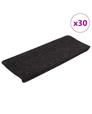 Tapis d'escalier auto-adhésifs 30 pcs anthracite 65x24,5x3,5 cm | Mobilier & Déco