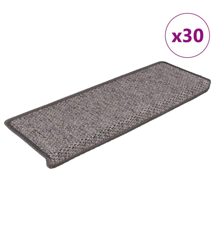 Tapis d'escalier autocollants 30 pcs 65x21x4 cm gris et beige | Mobilier & Déco