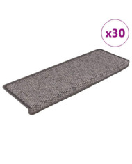 Tapis d'escalier autocollants 30 pcs 65x21x4 cm gris et beige | Mobilier & Déco