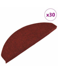 Tapis d'escalier auto-adhésifs 30 pcs rouge 65x22,5x3,5 cm | Mobilier & Déco