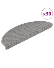 Tapis d'escalier autocollants 30 pcs 65x21x4 cm argenté | Mobilier & Déco