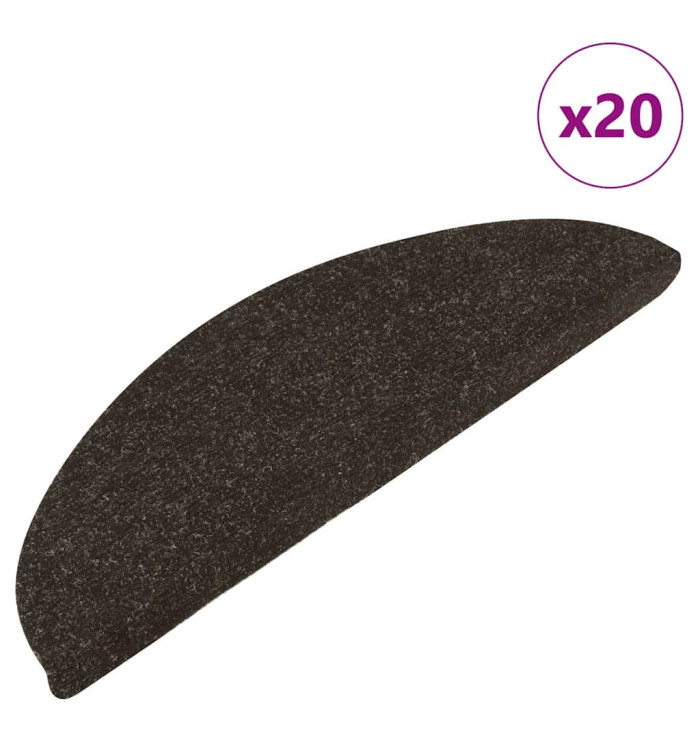 Tapis d'escalier auto-adhésifs 20 pcs anthracite 56x17x3 cm | Mobilier & Déco