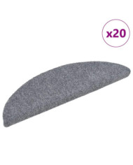 Tapis d'escalier autocollant 20 pcs gris clair 56x17x3 cm | Mobilier & Déco