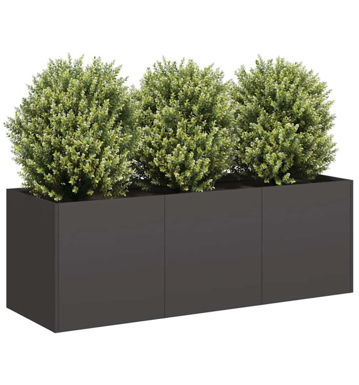 Jardinière noir 120x40x40 cm acier laminé à froid | Mobilier & Déco
