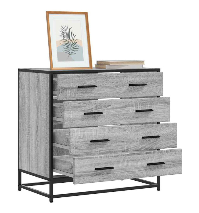 Commode sonoma gris 70x41x70 cm bois d'ingénierie | Mobilier & Déco