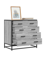 Commode sonoma gris 70x41x70 cm bois d'ingénierie | Mobilier & Déco