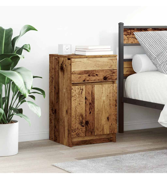 Tables de chevet 2 pcs vieux bois 39x35x65 cm bois d'ingénierie | Mobilier & Déco