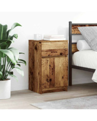 Tables de chevet 2 pcs vieux bois 39x35x65 cm bois d'ingénierie | Mobilier & Déco