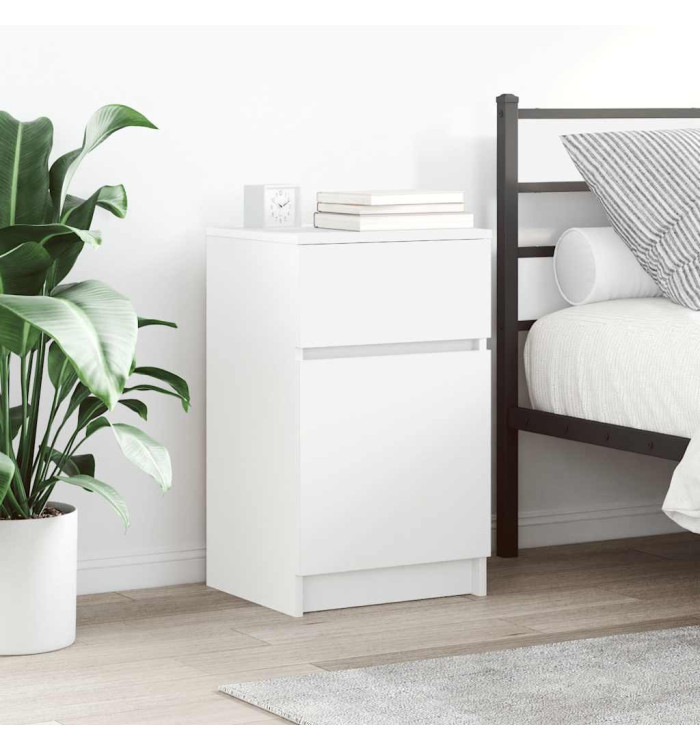 Tables de chevet 2 pcs blanc 39x35x65 cm bois d’ingénierie | Mobilier & Déco