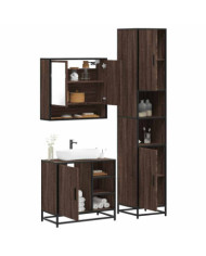 Ensemble de meubles de salle de bain 3 pcs Chêne marron | Mobilier & Déco