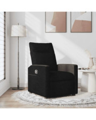 Fauteuil inclinable Noir Tissu | Mobilier & Déco