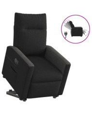Fauteuil inclinable électrique noir tissu | Mobilier & Déco