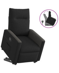 Fauteuil inclinable noir tissu | Mobilier & Déco