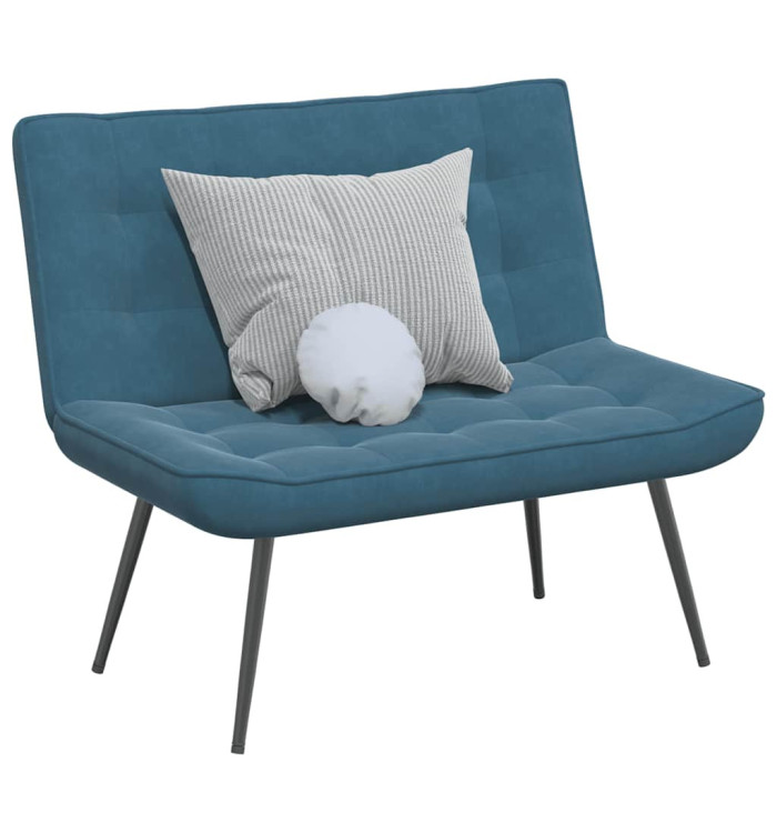 Banc bleu 110x74x84 cm velours | Mobilier & Déco