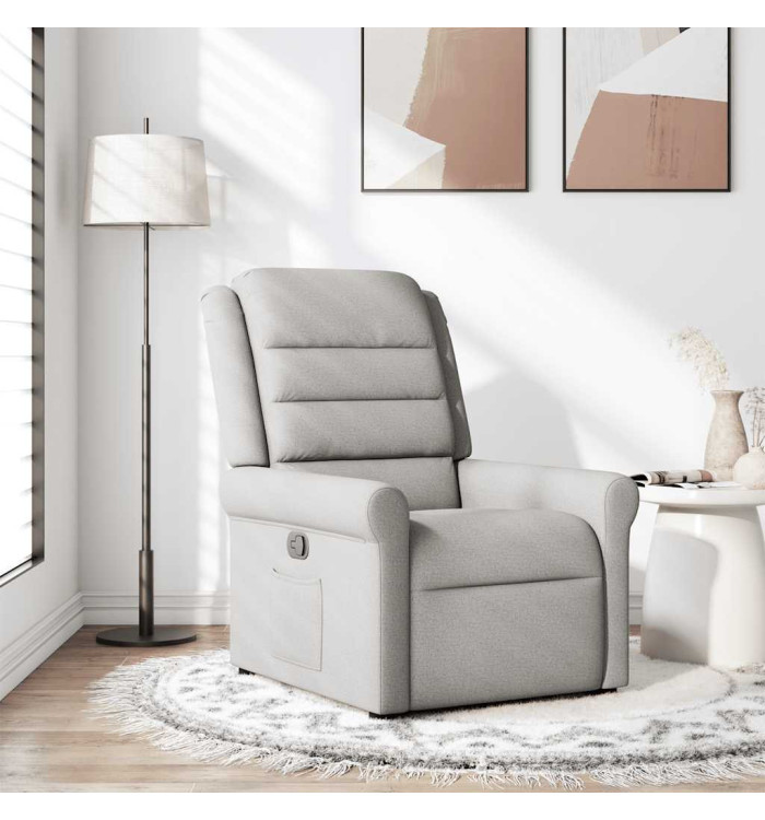Fauteuil inclinable gris nuage tissu | Mobilier & Déco