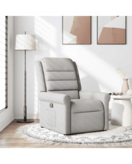 Fauteuil inclinable gris nuage tissu | Mobilier & Déco