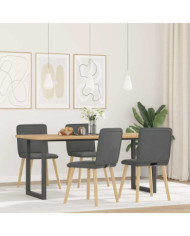 Chaises à manger lot de 4 gris foncé tissu | Mobilier & Déco
