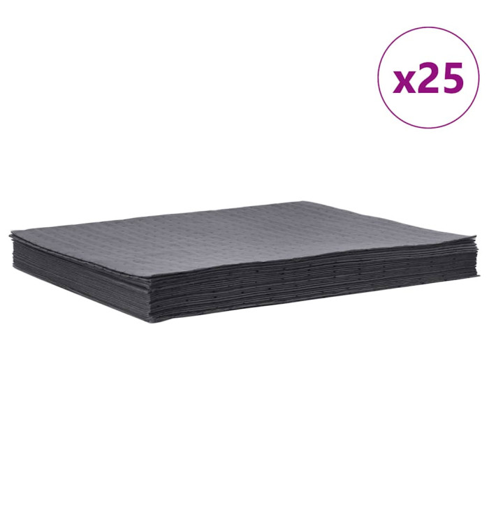 Tampons absorbants d'huile 25 pcs gris 40x50 cm | Mobilier & Déco