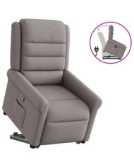 Fauteuil inclinable taupe tissu | Mobilier & Déco