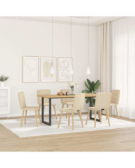 Chaises à manger lot de 6 crème tissu | Mobilier & Déco