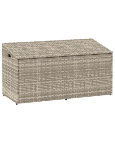 Boîte de rangement de jardin gris clair 110x50x58 cm rotin | Mobilier & Déco