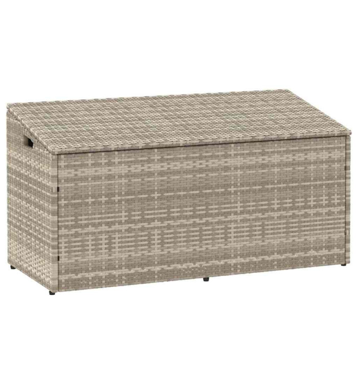 Boîte de rangement de jardin gris clair 110x50x58 cm rotin | Mobilier & Déco