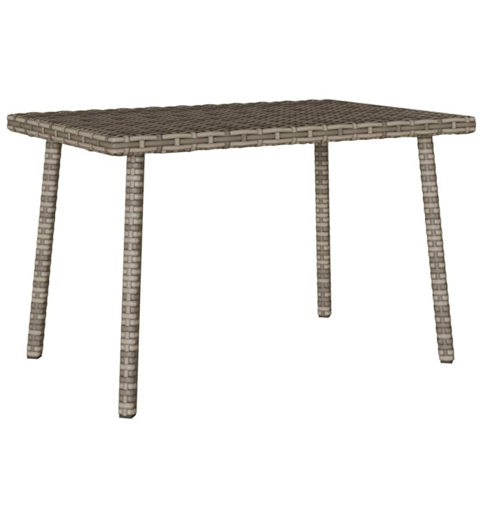  Table basse de jardin rectangulaire gris 60x40x37 cm rotin | Mobilier & Déco