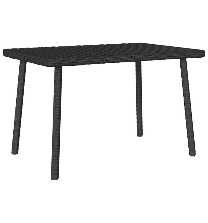  Table basse de jardin rectangulaire noir 60x40x37 cm rotin | Mobilier & Déco