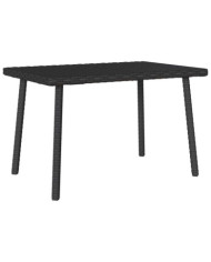 Table basse de jardin rectangulaire noir 60x40x37 cm rotin | Mobilier & Déco