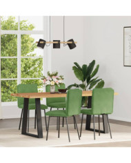 Chaises à manger lot de 4 vert clair velours | Mobilier & Déco
