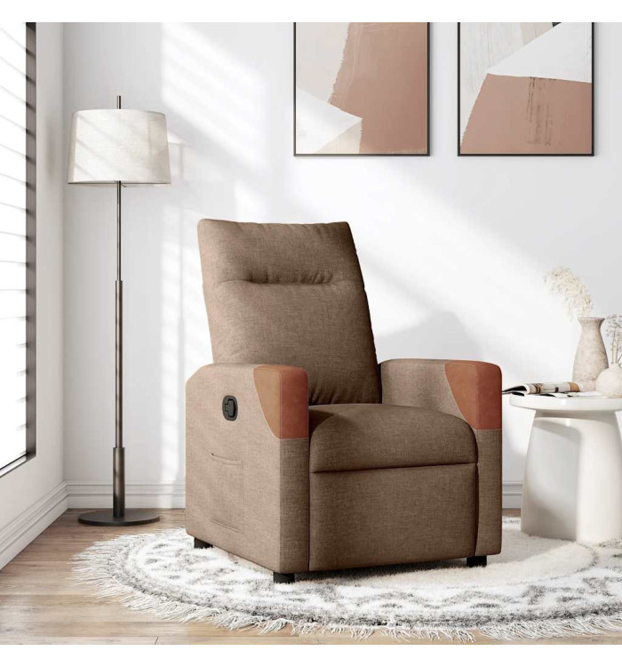Fauteuil inclinable Marron Tissu | Mobilier & Déco