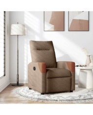 Fauteuil inclinable Marron Tissu | Mobilier & Déco