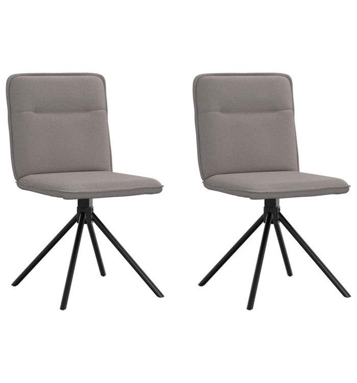 Chaises à manger lot de 2 taupe tissu | Mobilier & Déco