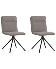 Chaises à manger lot de 2 taupe tissu | Mobilier & Déco