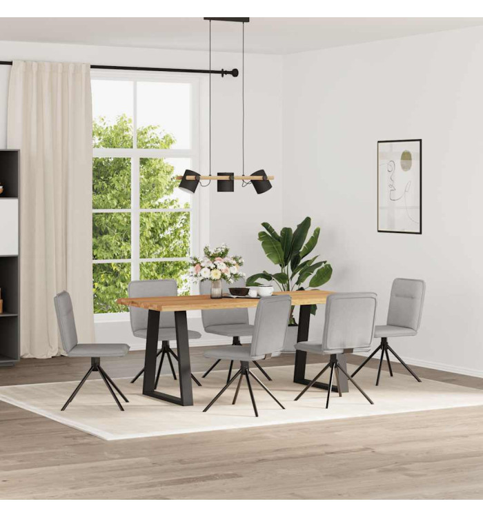 Chaises à manger lot de 6 gris nuage tissu | Mobilier & Déco
