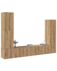 Ensemble de meuble TV mural 4 pcs chêne artisanal | Mobilier & Déco